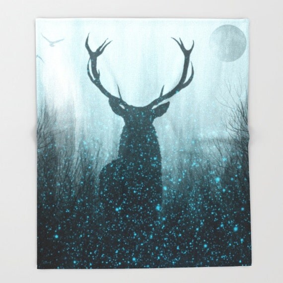 Super soft blanket deer blanket stag blanket buck blanket