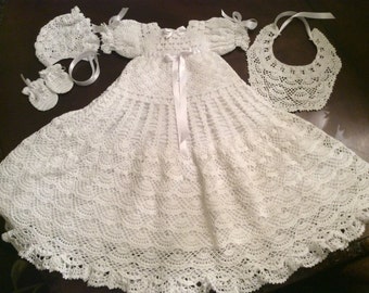 Baby andrea christening gown crochet pdf pattern, baptism gown pattern, blessing gown pattern, baby crochet pattern, baby dress pattern,