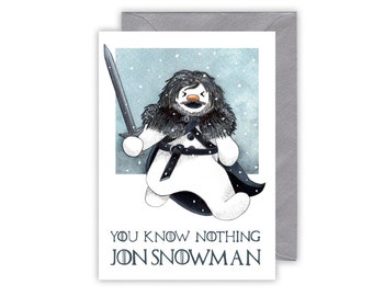Game of Thrones Christmas Card - You Know Nothing Jon Snowman