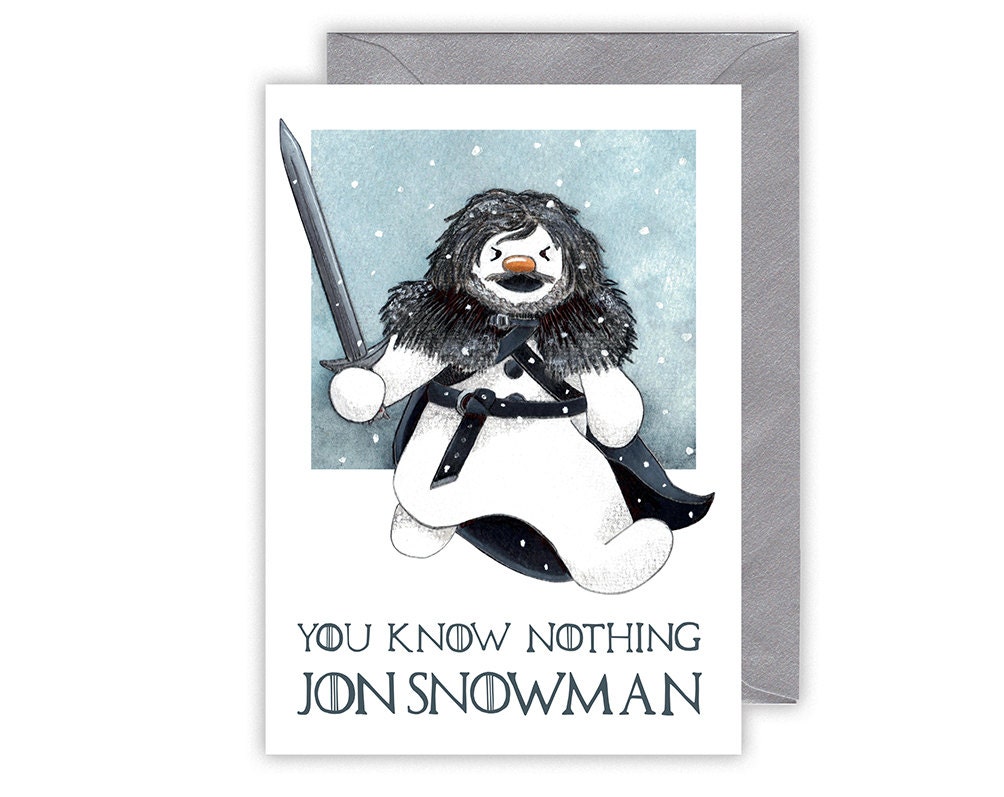 Game of Thrones Christmas Card You Know Nothing Jon Snowman