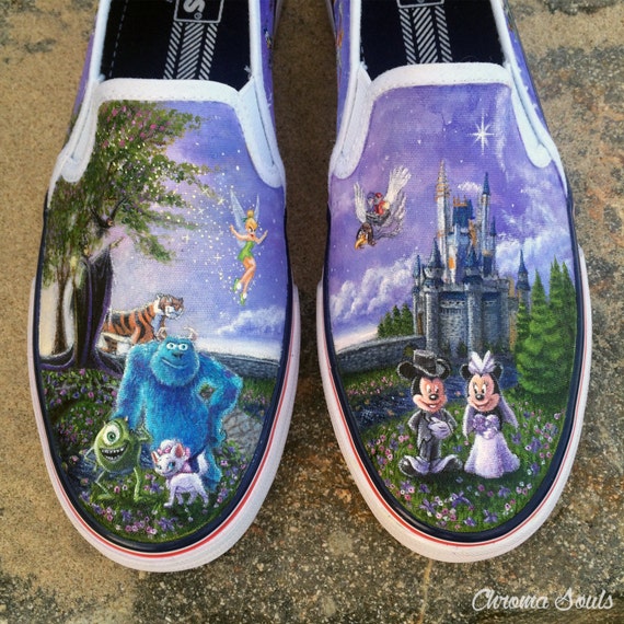 Disney Wedding Shoes by ChromaSouls on Etsy