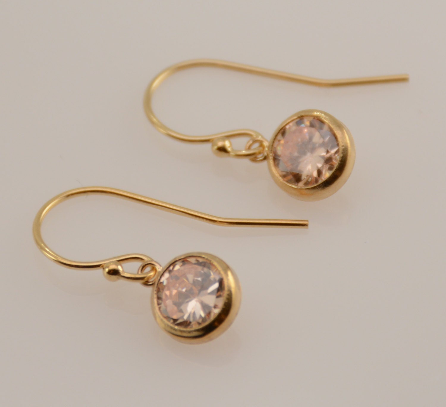 14k gold filled cubic zirconia earrings. 14K gold filled CZ