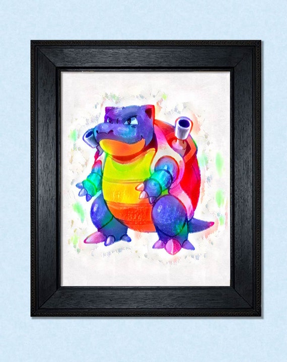 Blastoise Pokemon Art Print Fan Art Painting by KirkwoodBowls