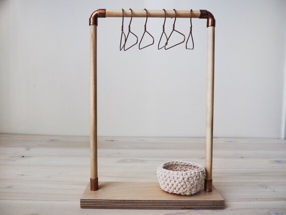 Items similar to Doll wood clothes rack/ clothes stand ...