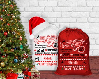 Santa Sack and Sign Art SVG
