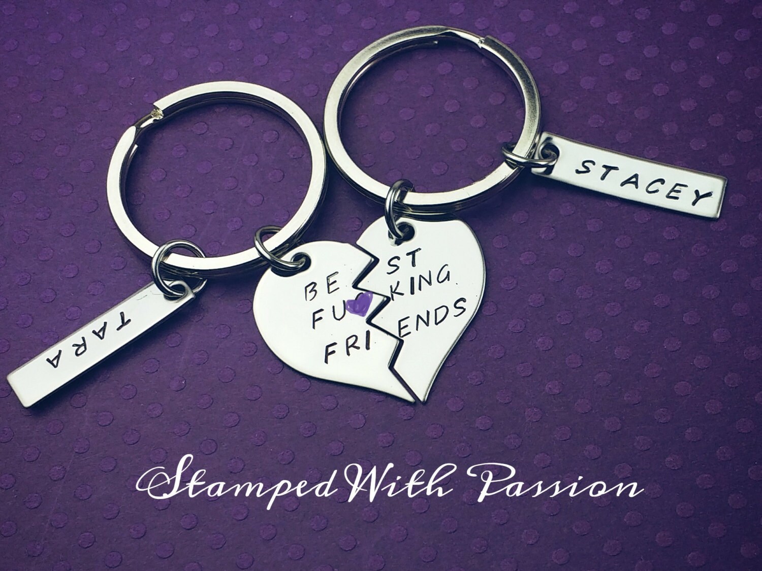 Personalized Friendship Keychains Best Friend keychains