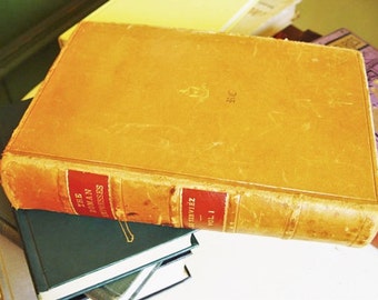 Vintage 1920s Limited Edition Book / Antique Book / Rare "The Roman Empresses" by Jacques Boergas De Serviez / 1752 Volume 1 Leatherbound