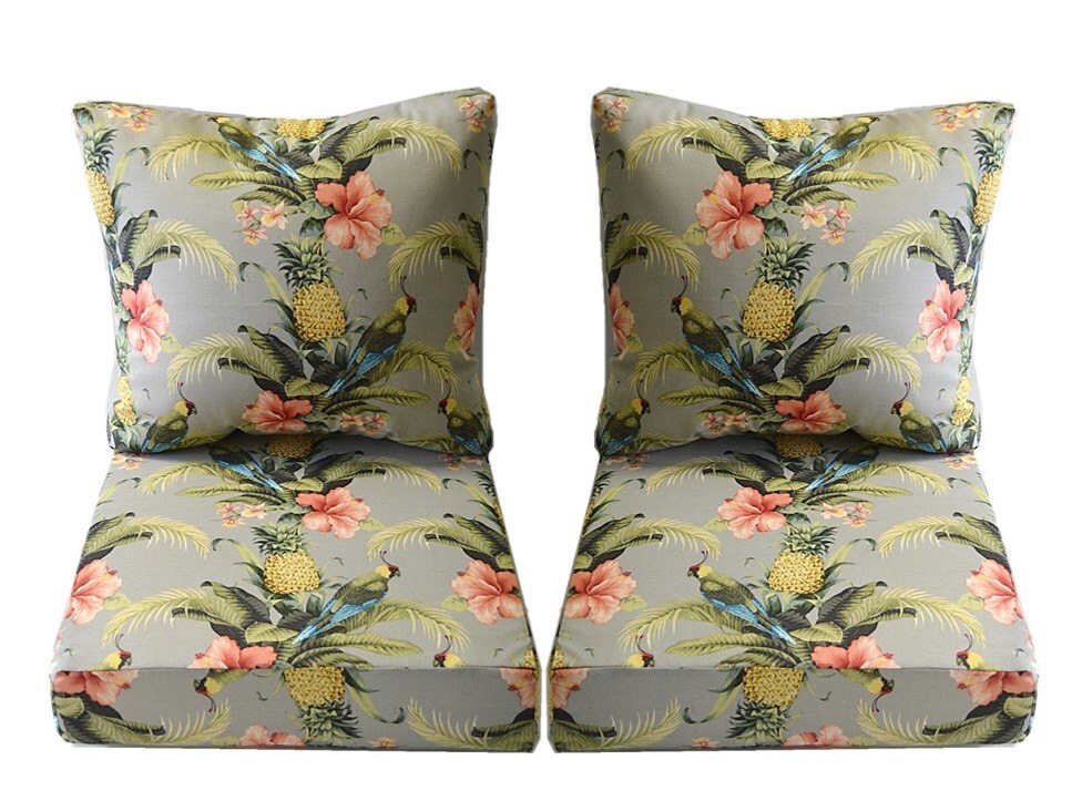 Tommy Bahama Grey Beach Bounty Tangelo Tropical Bird