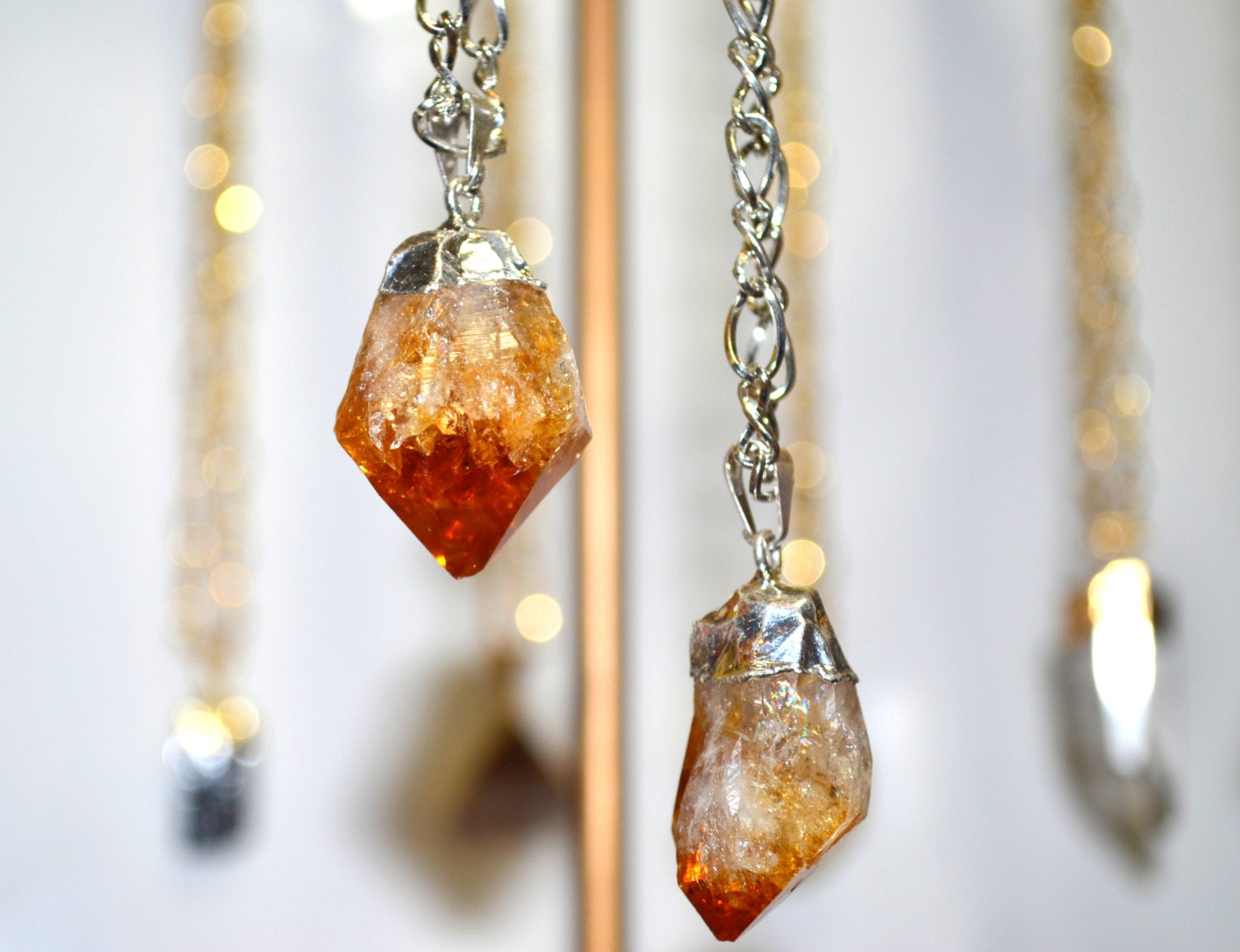 Citrine Healing Stone Necklace Crystal Necklace Gemstone