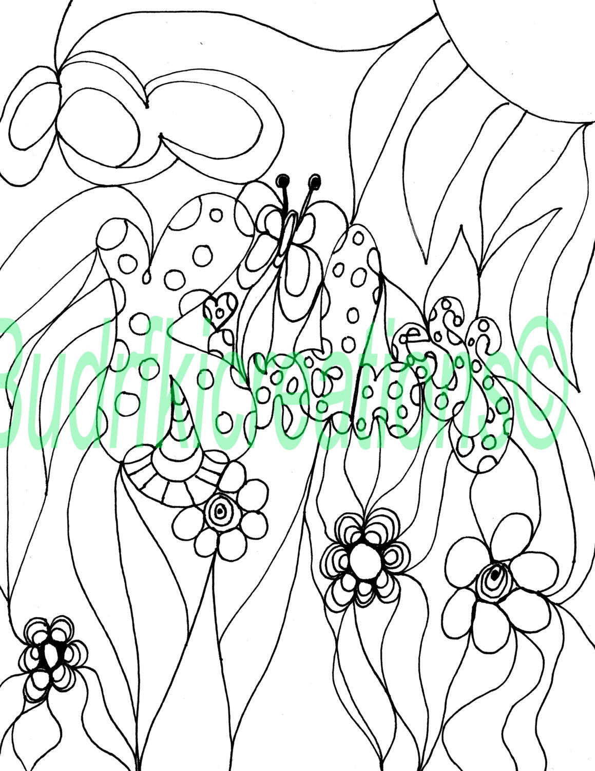 Kindness Fruits of the Spirit Adult Coloring Page Instant