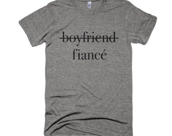 fiancé Shirt-Engagement Shirt- boyfriend shirt-Graphic Shirt-Typography Shirt-Men Gift