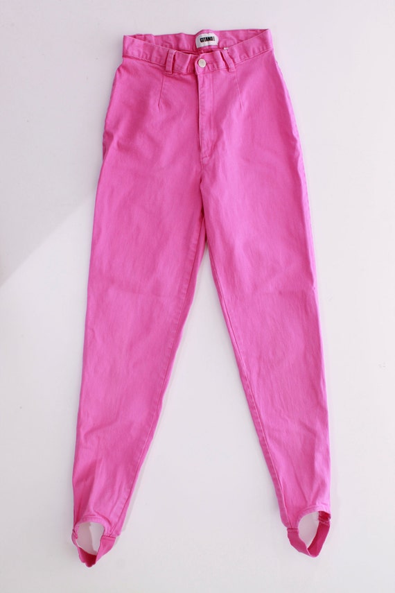 pink high waisted jeans