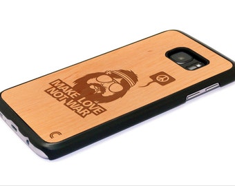 Peace- Samsung Galaxy S7/S7 edge Case / Peace- Galaxy S7/S7 edge Wood Case-High Quality-Handmade in Europe-FREE shipping worldwide
