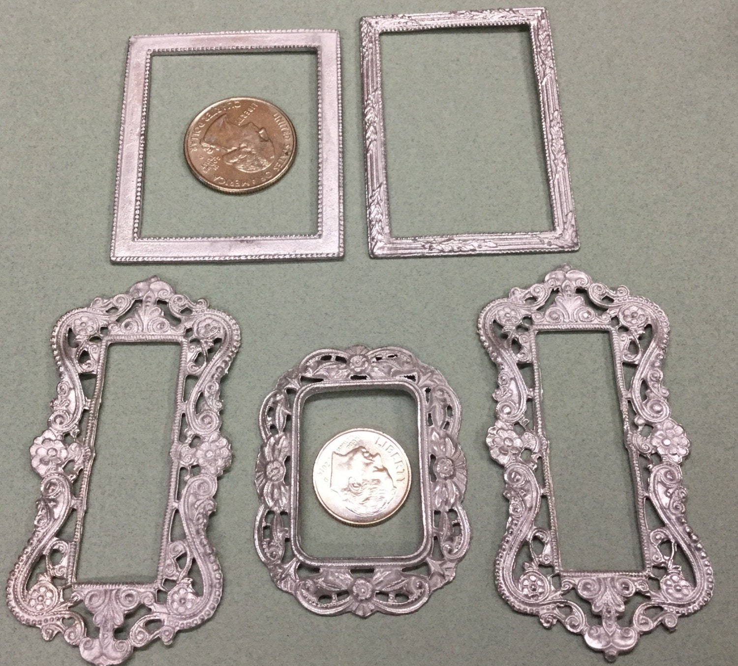 Metal miniature picture frames group 1