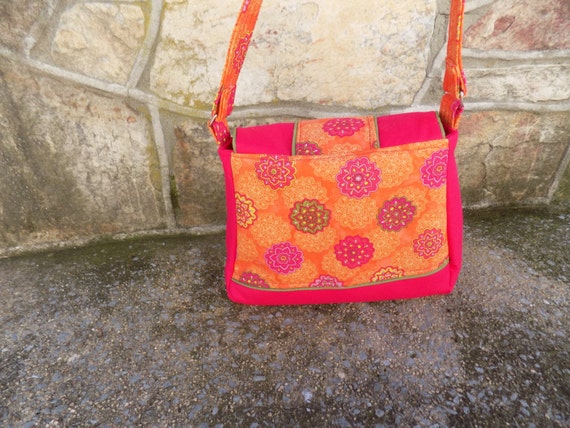 orange pink bag