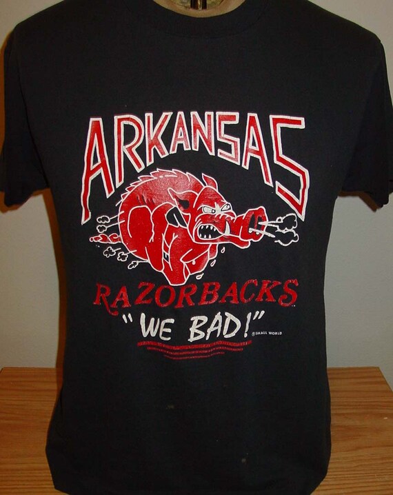 Vintage 1980s Arkansas Razorbacks retro t shirt Large