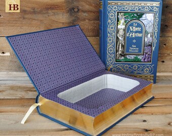 Book Safe - Le Morte d' Arthur - Leather Bound Hollow Book Safe