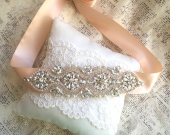 Bridal sash, Rose gold wedding sash belt, Wedding Sash Rose Gold, Bridal Sash Belt, Rose Gold Wedding Belt, Crystal bridal sash belt