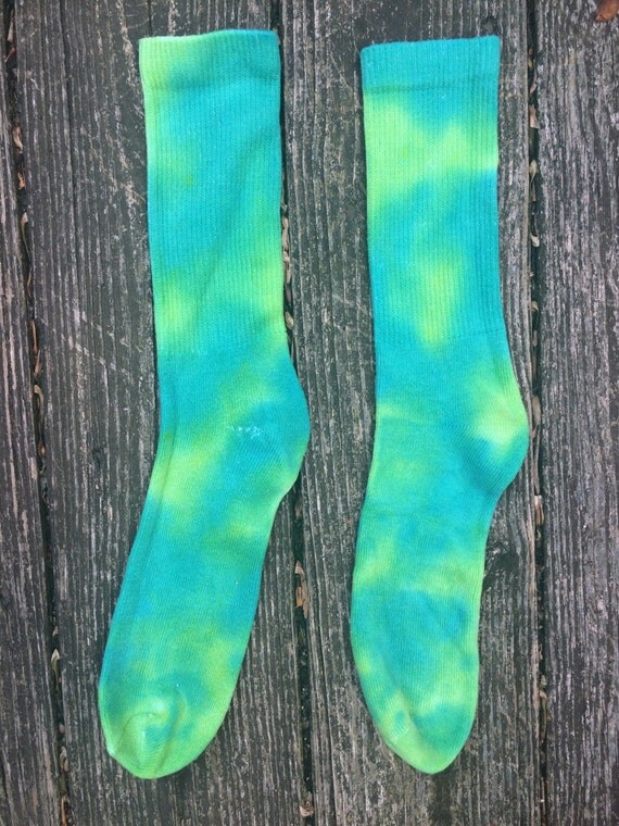 Unisex Green Tie Dye Socks Tie Dye Socks by TheCreativeMisfit
