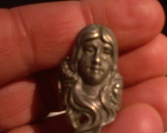 Goddess Ring Pewter Hippie Vintage 1960,s