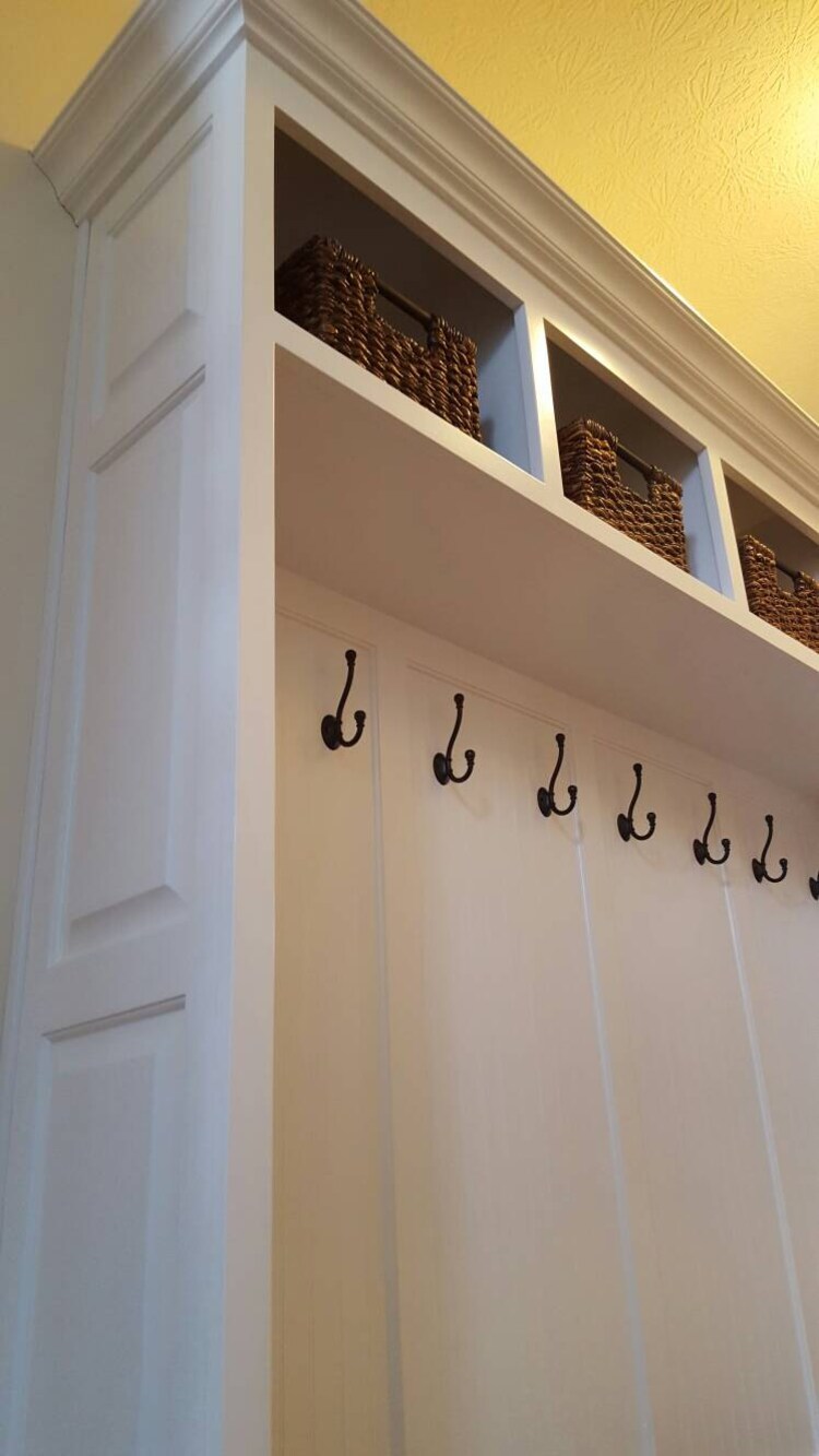 72 Maple Mudroom Bench Hall Tree Lockers by SpeckCustomWoodwork