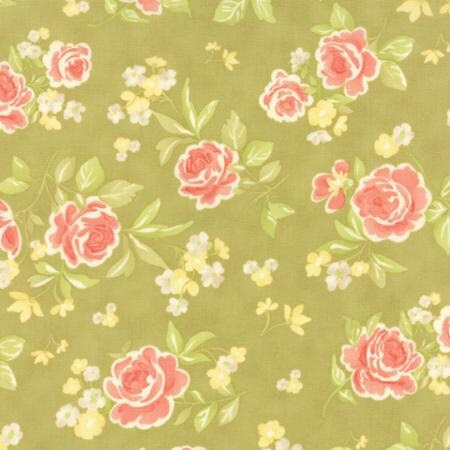 Moda Fabrics STRAWBERRY FIELDS REVISITED Grass 20260 12 Fig