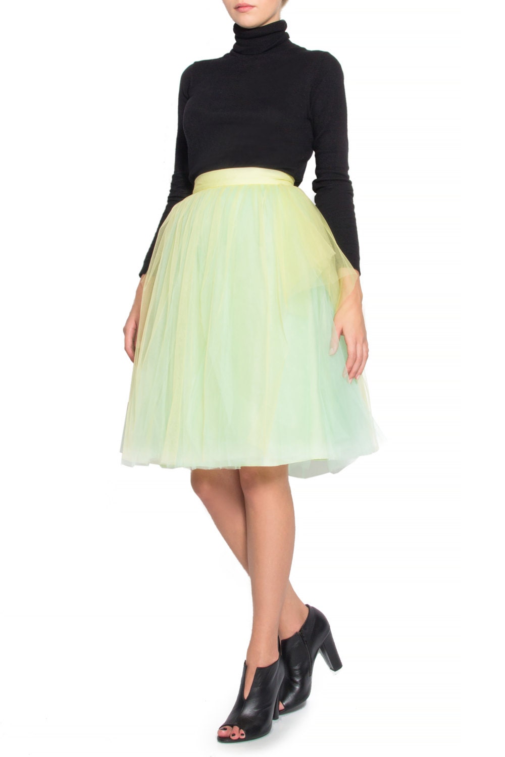 two tone tulle skirt