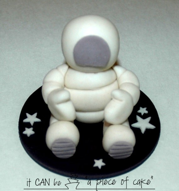 astronaut outer space edible fondant cake topper