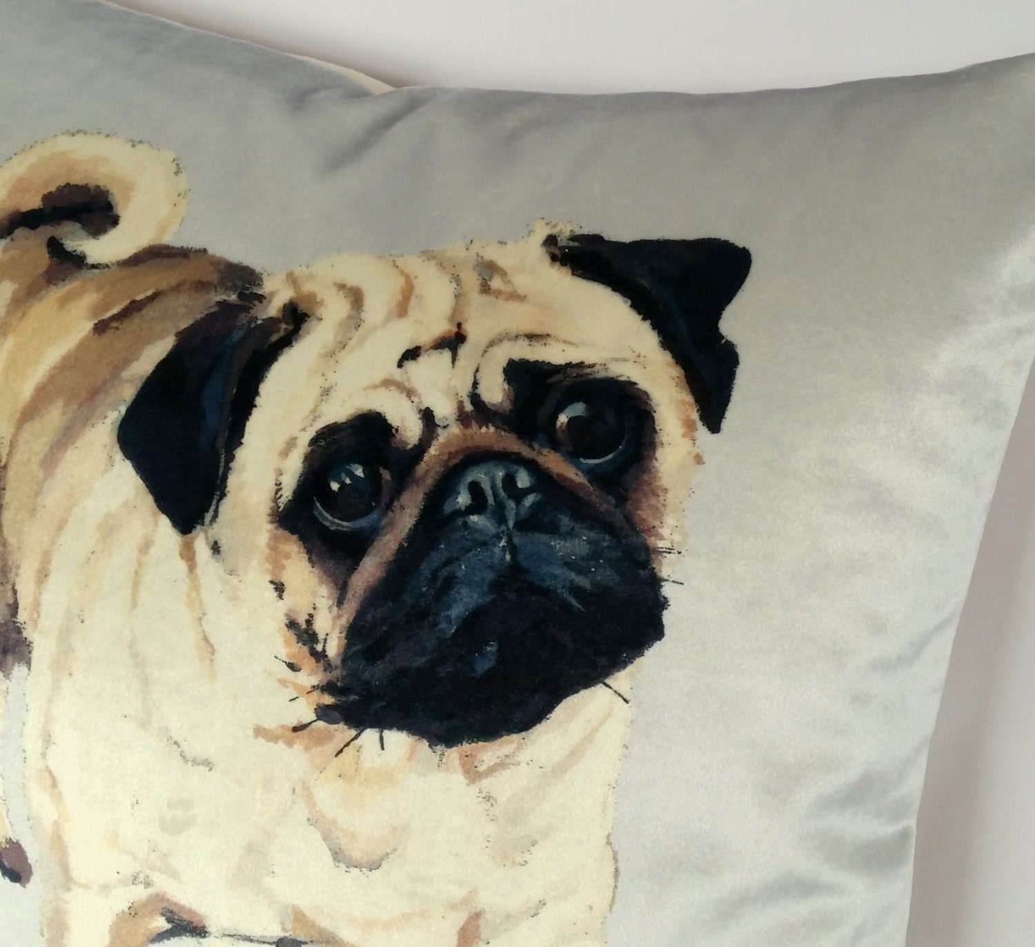 pug cushion cover