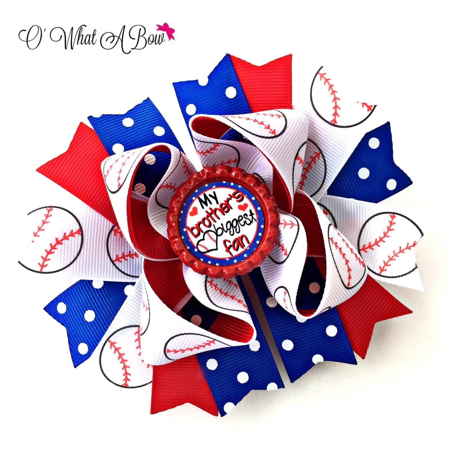 Baseball Bow Baseball Hair Bow Sports Bow Sports Hair Bow