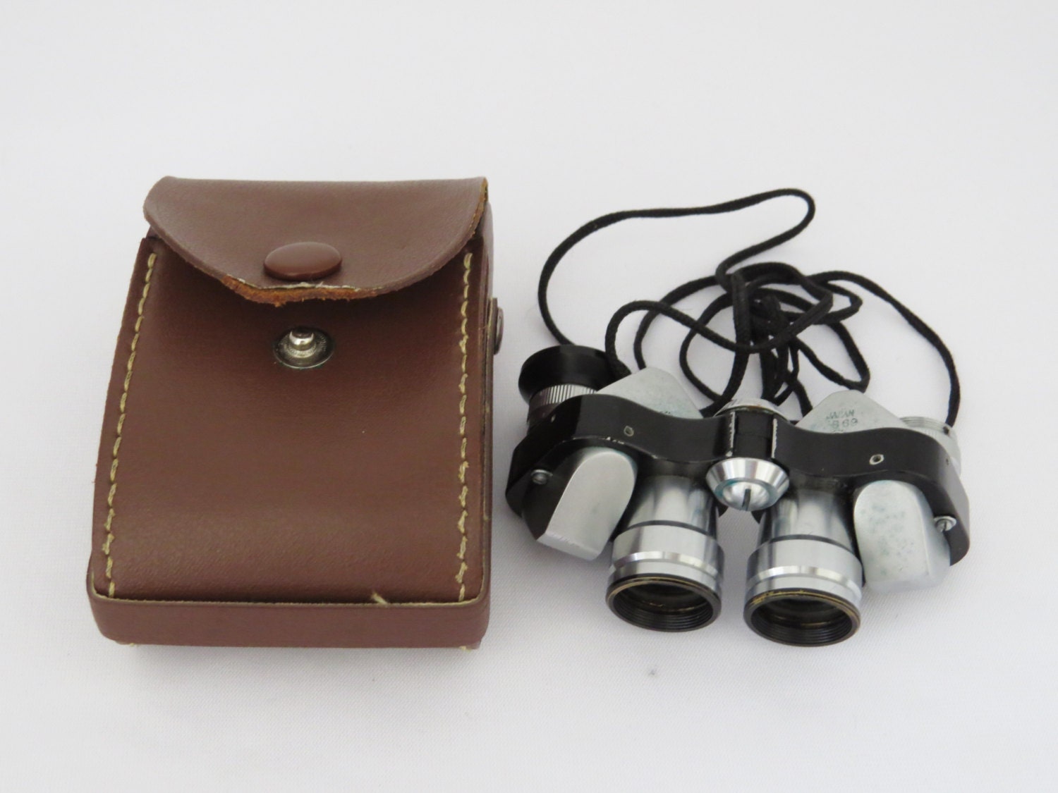 Vintage SELSI Lightweight Binoculars Japan with Case