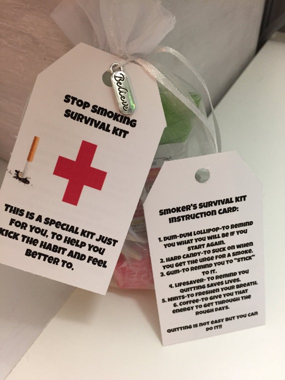 Stop Smoking Survival Kit by Favors4Love on Etsy