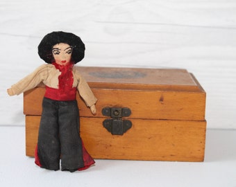 Vintage Small Cloth Doll, Vintage Small Doll, Small Antique Doll