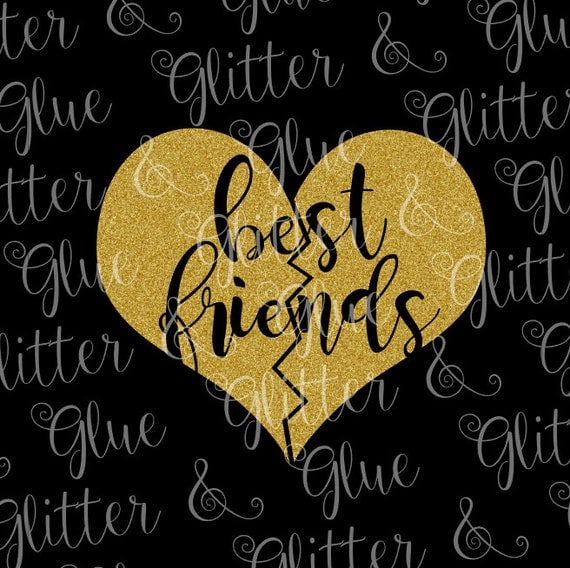 Download Best Friends Heart SVG File
