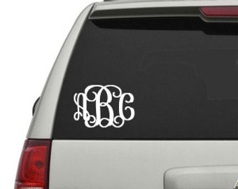 99 cent & up / custom monogram / monogram decal / wine monogram / monogram car decal / custom car decal / monogram stickers / personalized