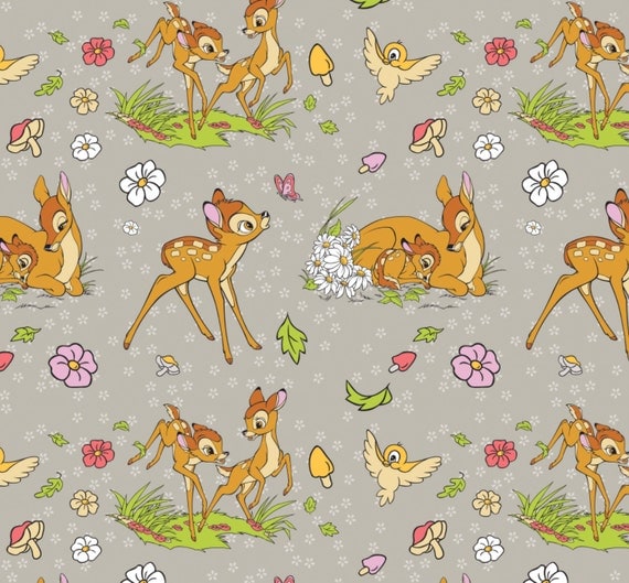 FLANNEL Disney Bambi Fabric From Camelot By the Yard