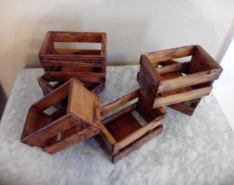 Mini Wood Crates 5 Pack
