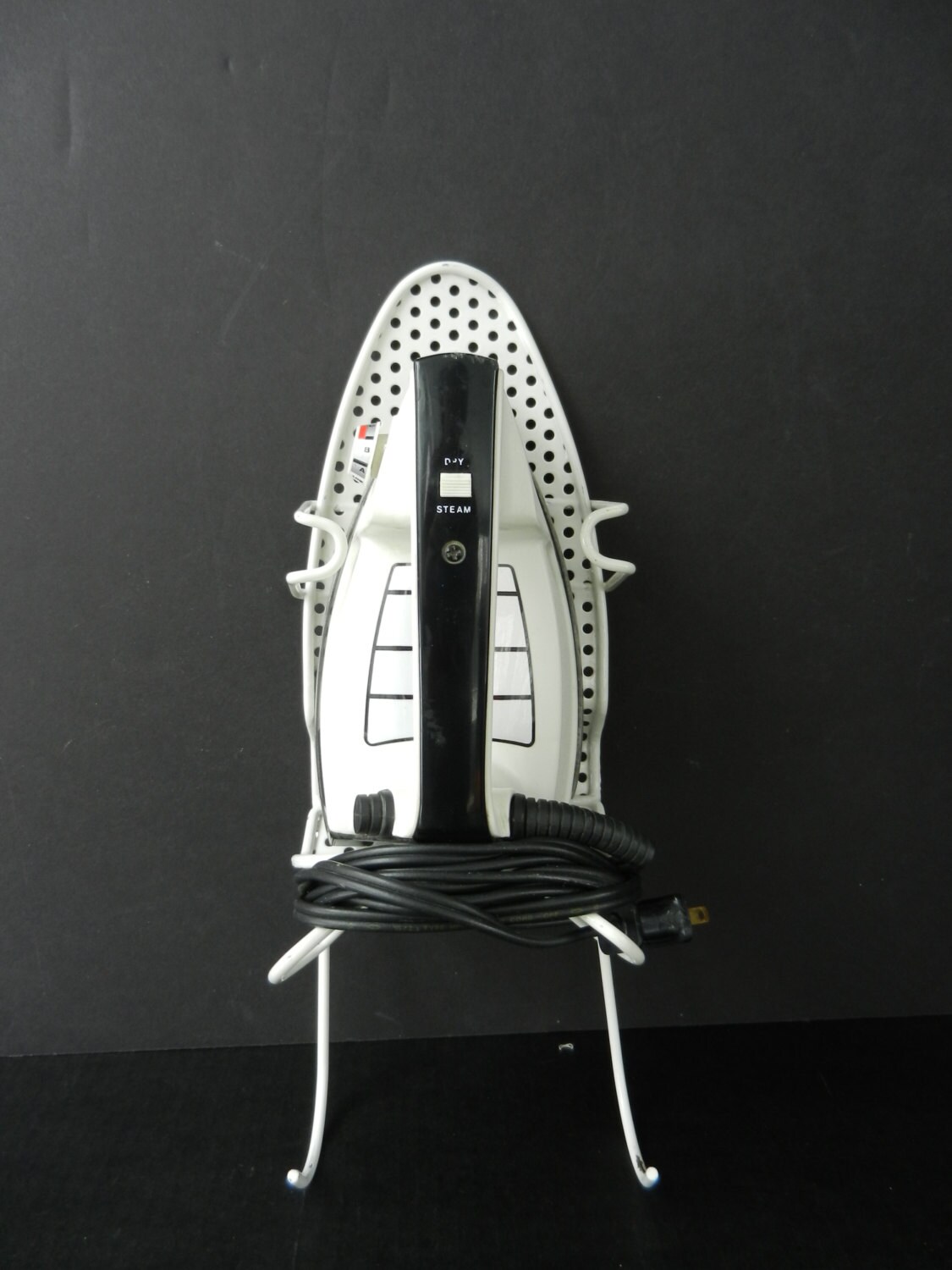 Vintage Iron and Ironing Board Holder Laundry Room Storage