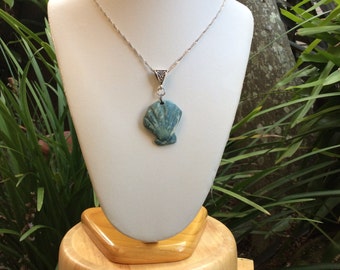 Neriage (marbleised) porcelain shell necklace