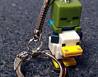 Minecraft, Chicken, Latching Keychain, mini figure, Series 5 Ice Blind Box, Minecraft Party, gamer gift, nerd gift, gift for boyfriend