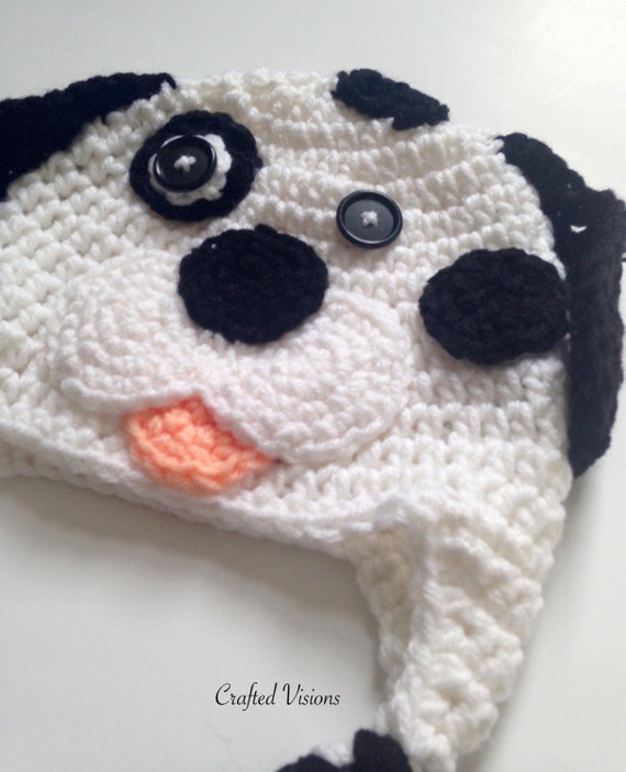 PATTERN** Crochet Dalmatian hat, All Sizes, Newborn to ...
