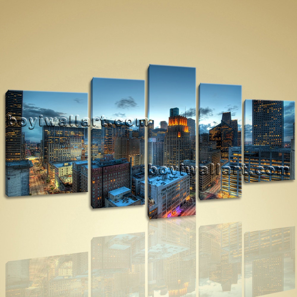 Modern Urban Cityscape Hd Print Canvas Wall Art Decorative