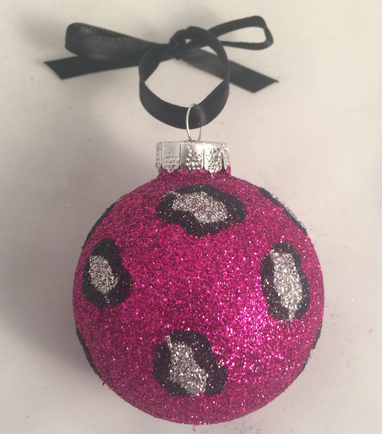 pink leopard print glitter christmas ornament custom pink leopard print glitter christmas ornament custom