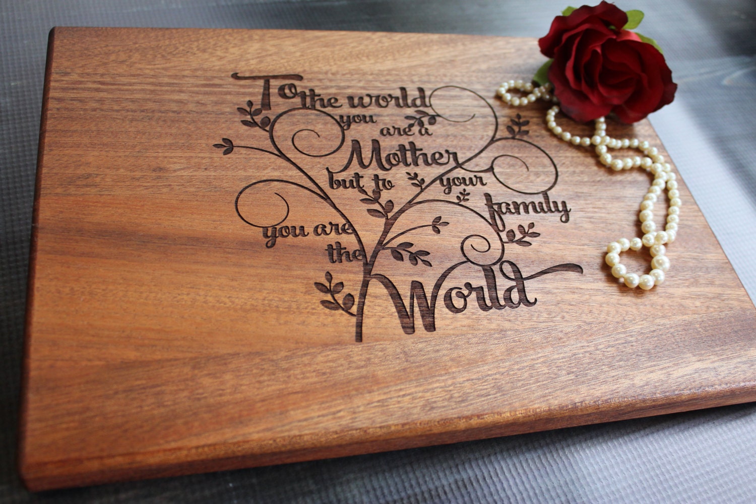 Mother's Day Cutting Board Lasered Engraved by EngrainedMemories