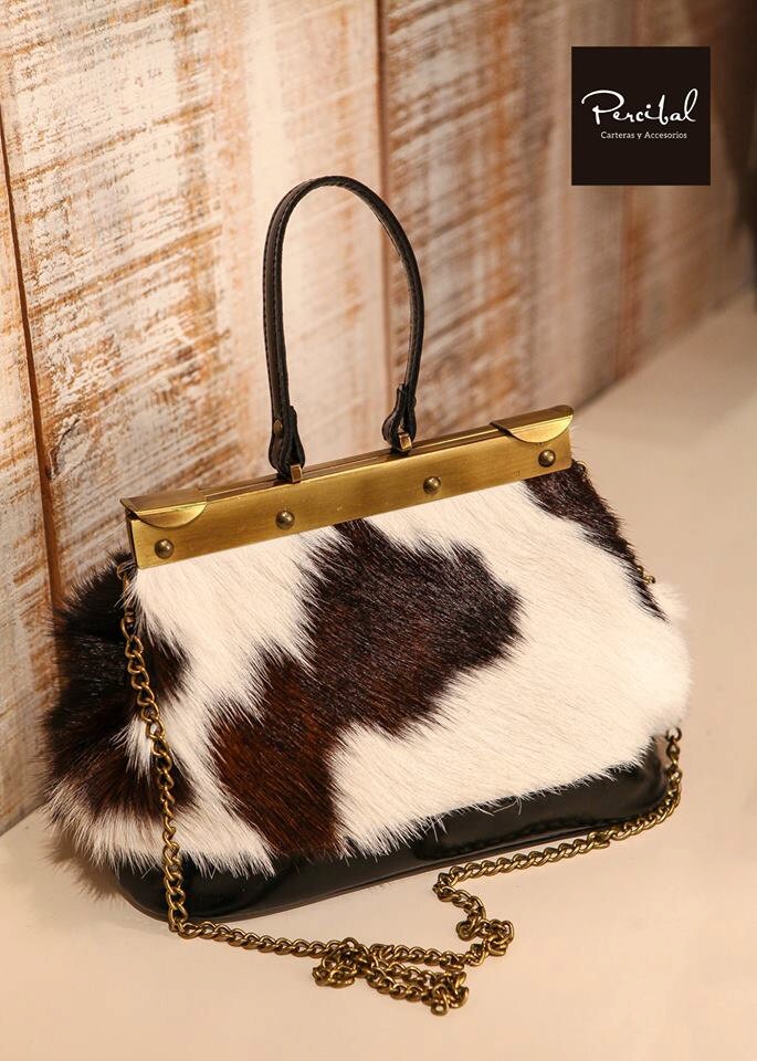 Small cowhide bag doctor bag cowhide handbag women doctor