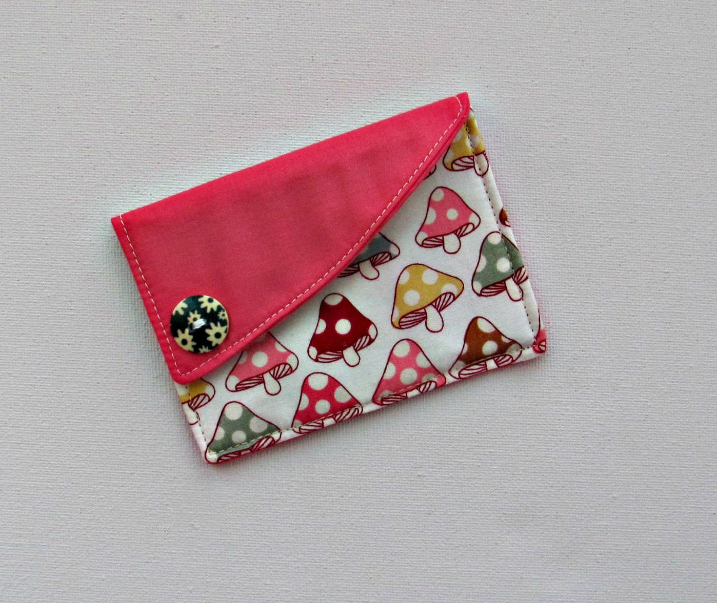 Credit card holder Fabric coin purse by ClaireWheatDesigns