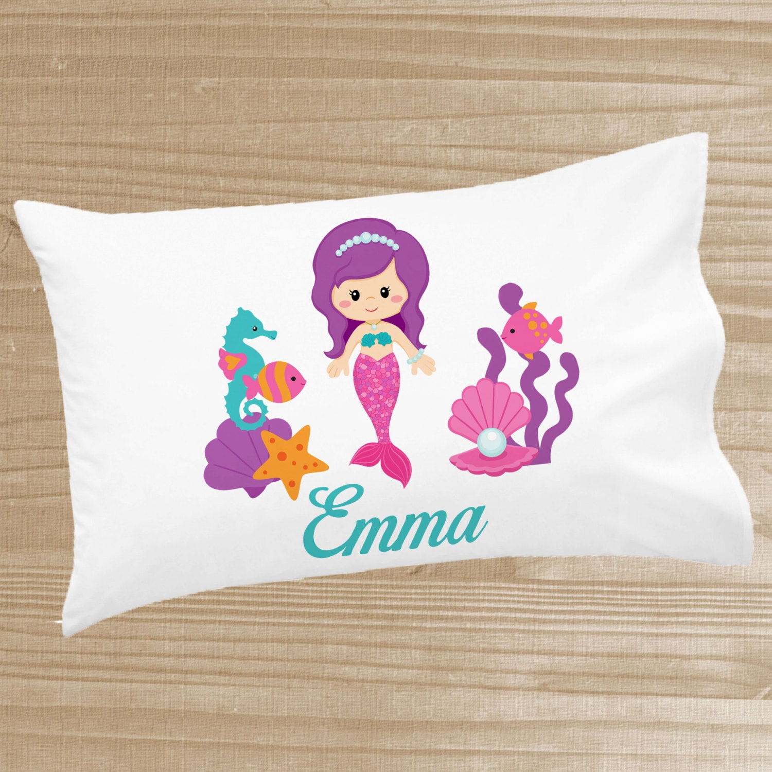 Personalized Mermaid Pillowcase Pillowcase for Girls