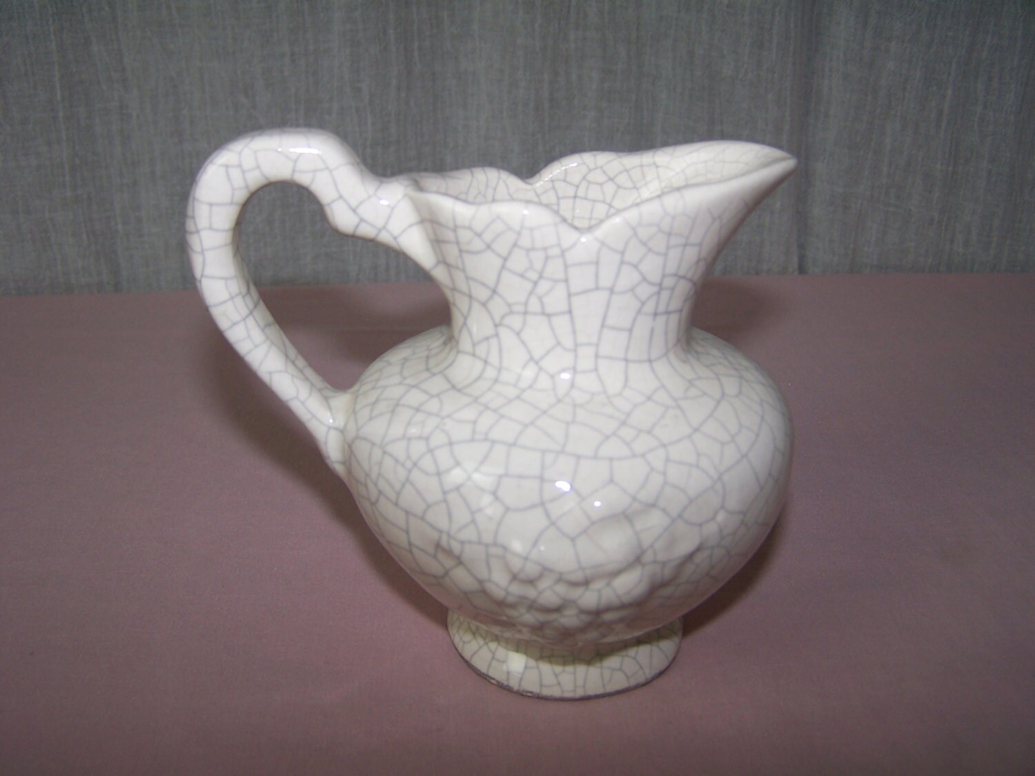 Vintage Miniature Porcelain Pitcher Decorative Grape Pattern
