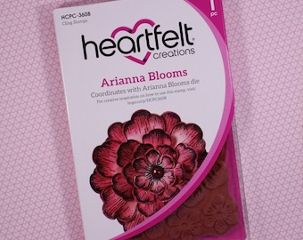 Heartfelt Creations Cling Rubber Stamp Set ~ 3.75" x 4" Arianna Blooms, HCPC 3608 ~