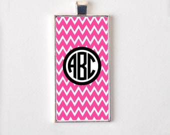 Monogram Pendant Necklace - Chevron Pendant Jewelry